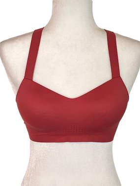 UNIQLO Wireless Bra Active Cross Back Seamless Bralette XS Pink Sports Bra